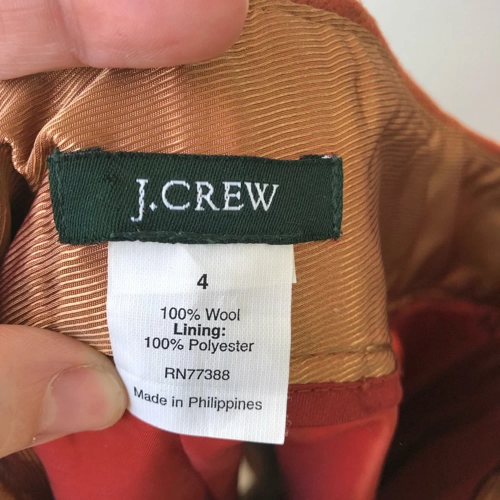 J. Crew Rust Brown Pencil Skirt